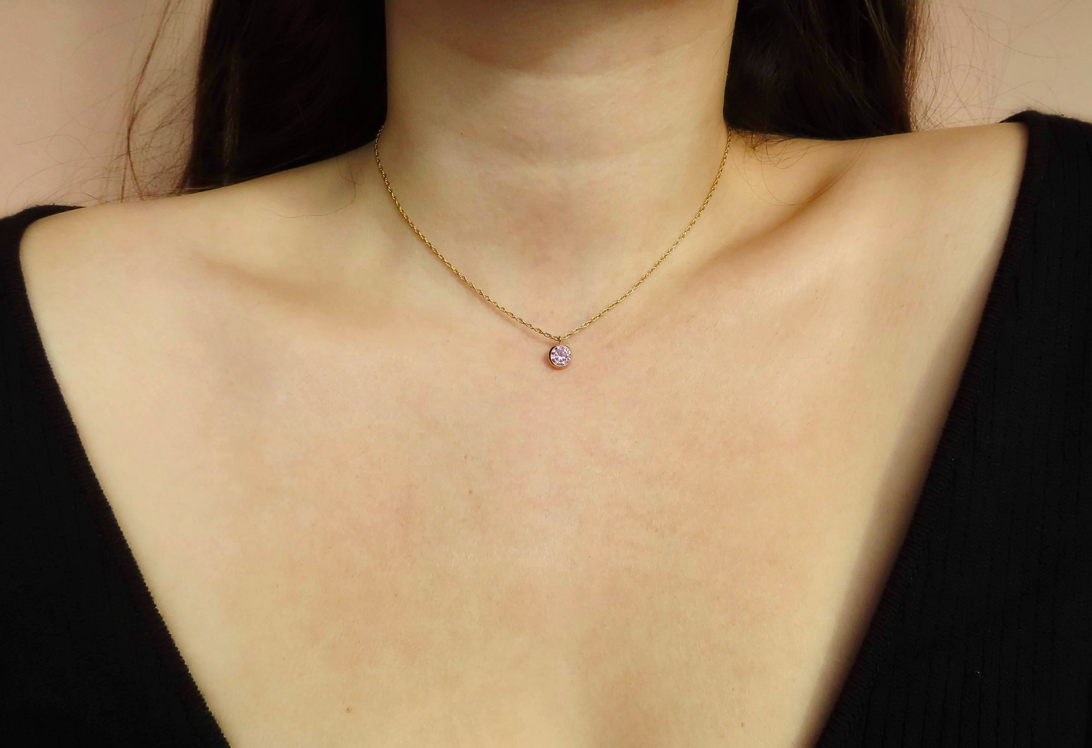 Comet Rosé Necklace-Jewelry-QuazarJewelry